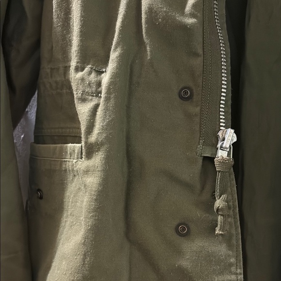 Men's Olive Green Military Jacket - Picture 3 of 9